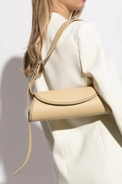 JIL SANDER beige Shoulder bag ‘Canollo Small’