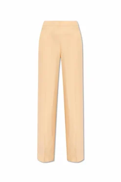 JIL SANDER beige Wide leg trousers