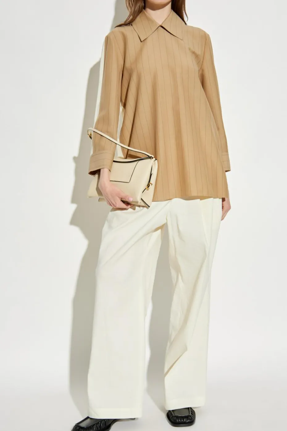 JIL SANDER beige Wool shirt