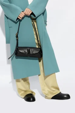 JIL SANDER BLACK ‘Cannolo Small’ shoulder bag