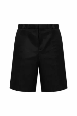 JIL SANDER BLACK Cotton shorts