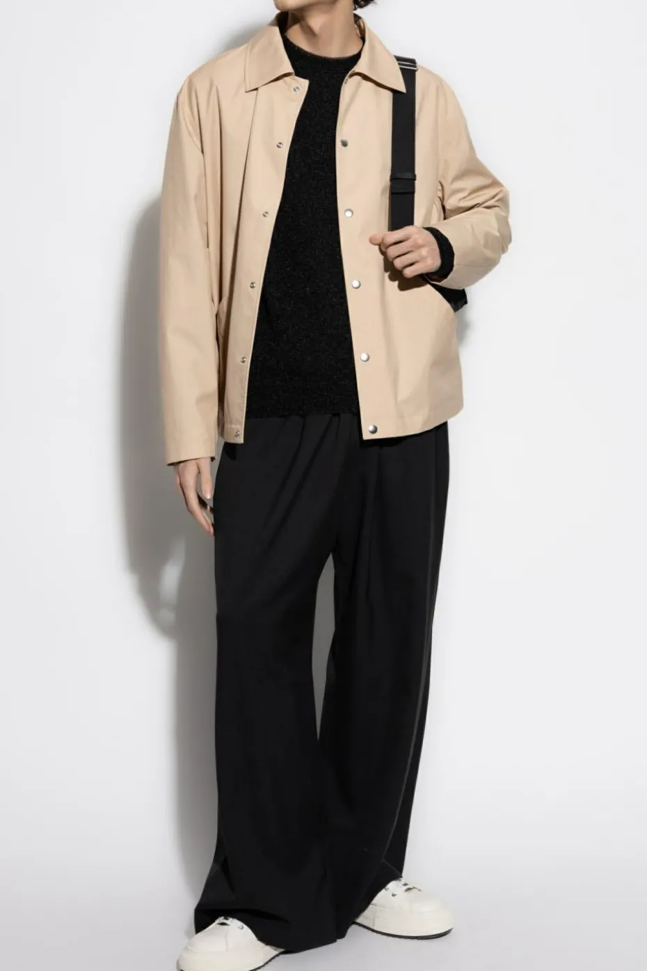 JIL SANDER BLACK Double-layer top