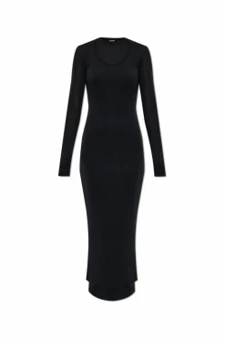 JIL SANDER+ BLACK Double-layered dress
