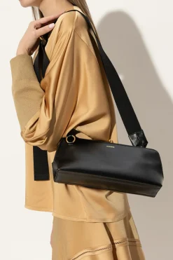 JIL SANDER BLACK ‘Goji Small’ shoulder bag