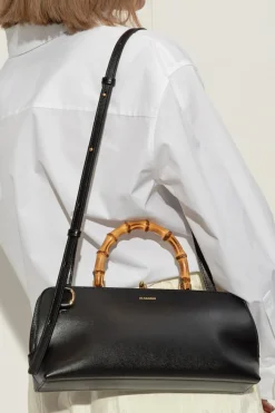 JIL SANDER BLACK Handbag Goji Bambo Small