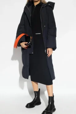JIL SANDER+ BLACK Hoodie dress