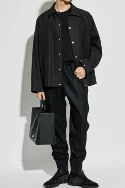 JIL SANDER BLACK Jacket with collar