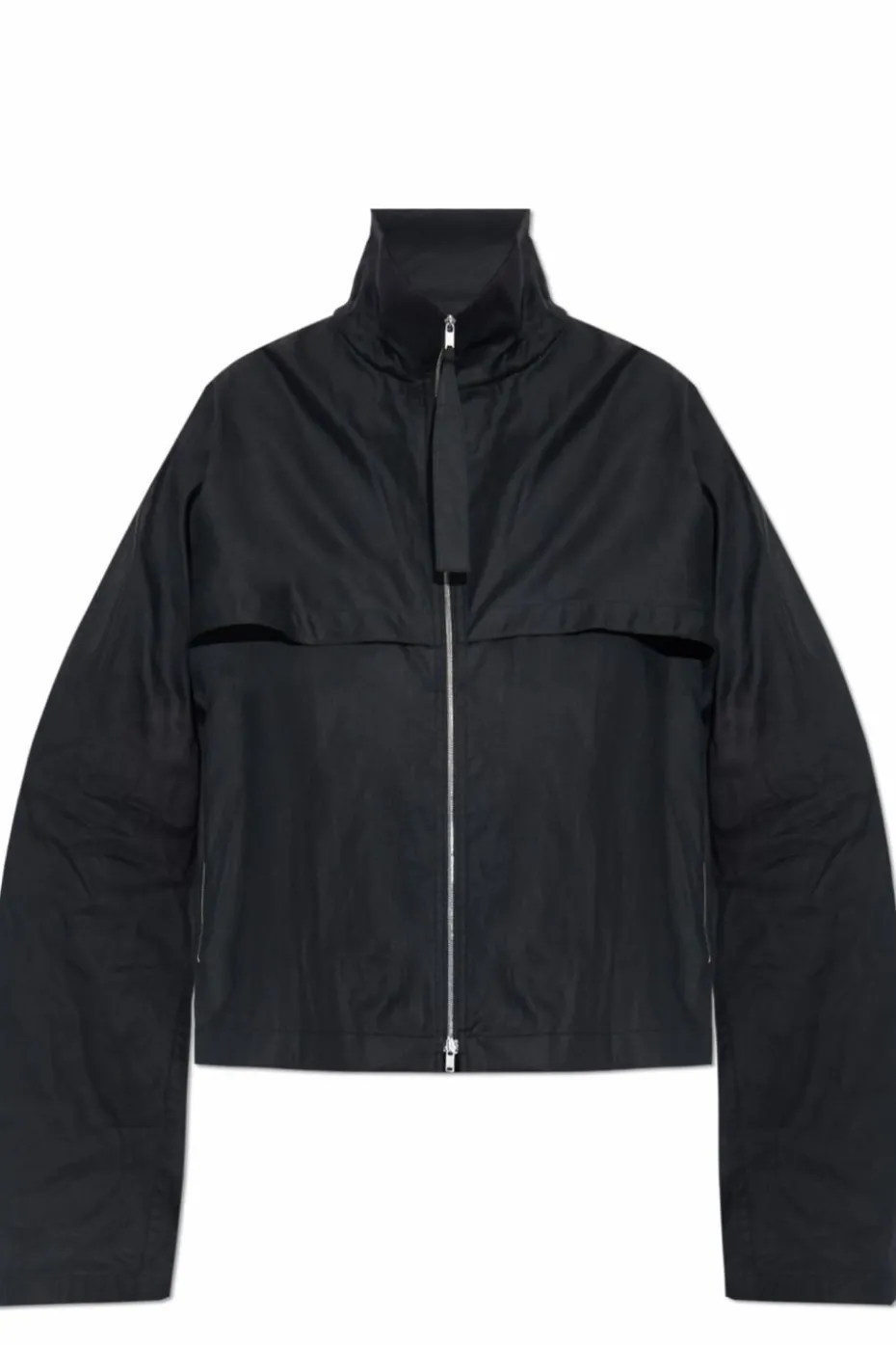 JIL SANDER BLACK Jacket with stand-up collar