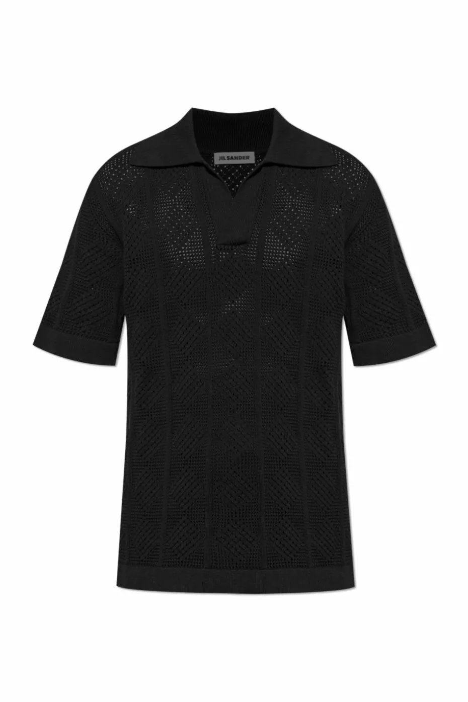 JIL SANDER BLACK Knit polo