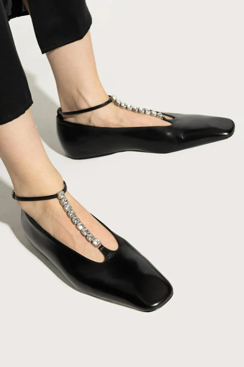 JIL SANDER BLACK Leather shoes
