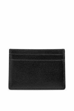 JIL SANDER BLACK Leather card holder