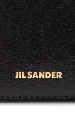 JIL SANDER BLACK Leather card holder