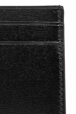 JIL SANDER BLACK Leather card holder