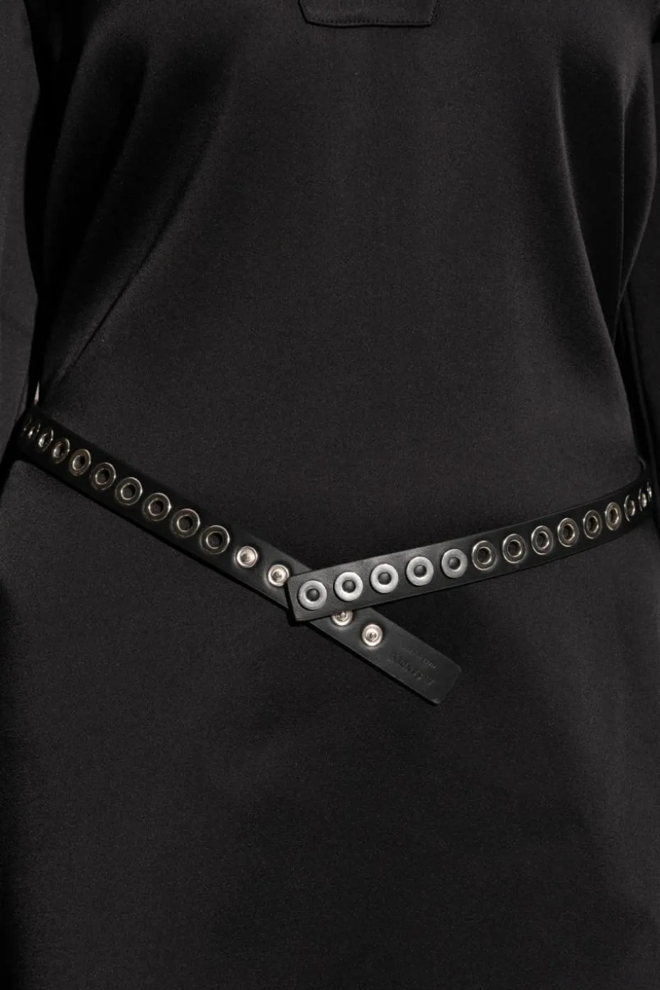 JIL SANDER BLACK Leather belt