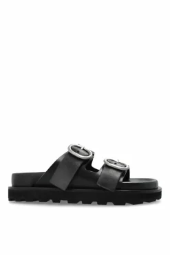 JIL SANDER+ BLACK Leather sandals