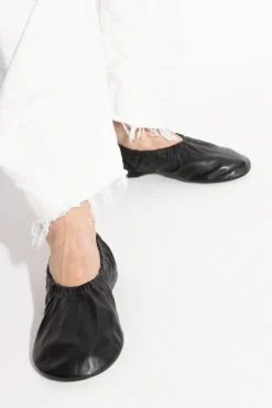JIL SANDER BLACK Leather Ballerinas