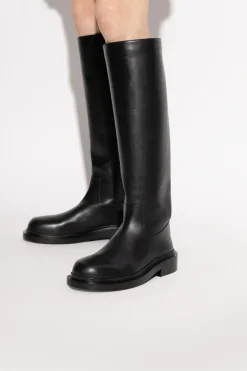 JIL SANDER BLACK Leather boots