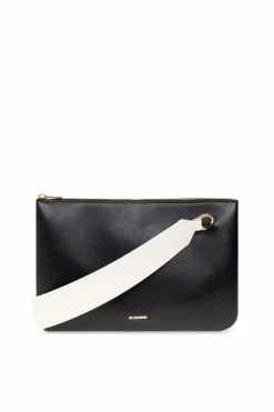 JIL SANDER BLACK ‘Link’ shoulder bag
