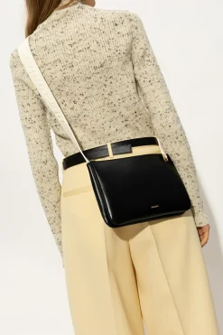 JIL SANDER BLACK ‘Link’ shoulder bag