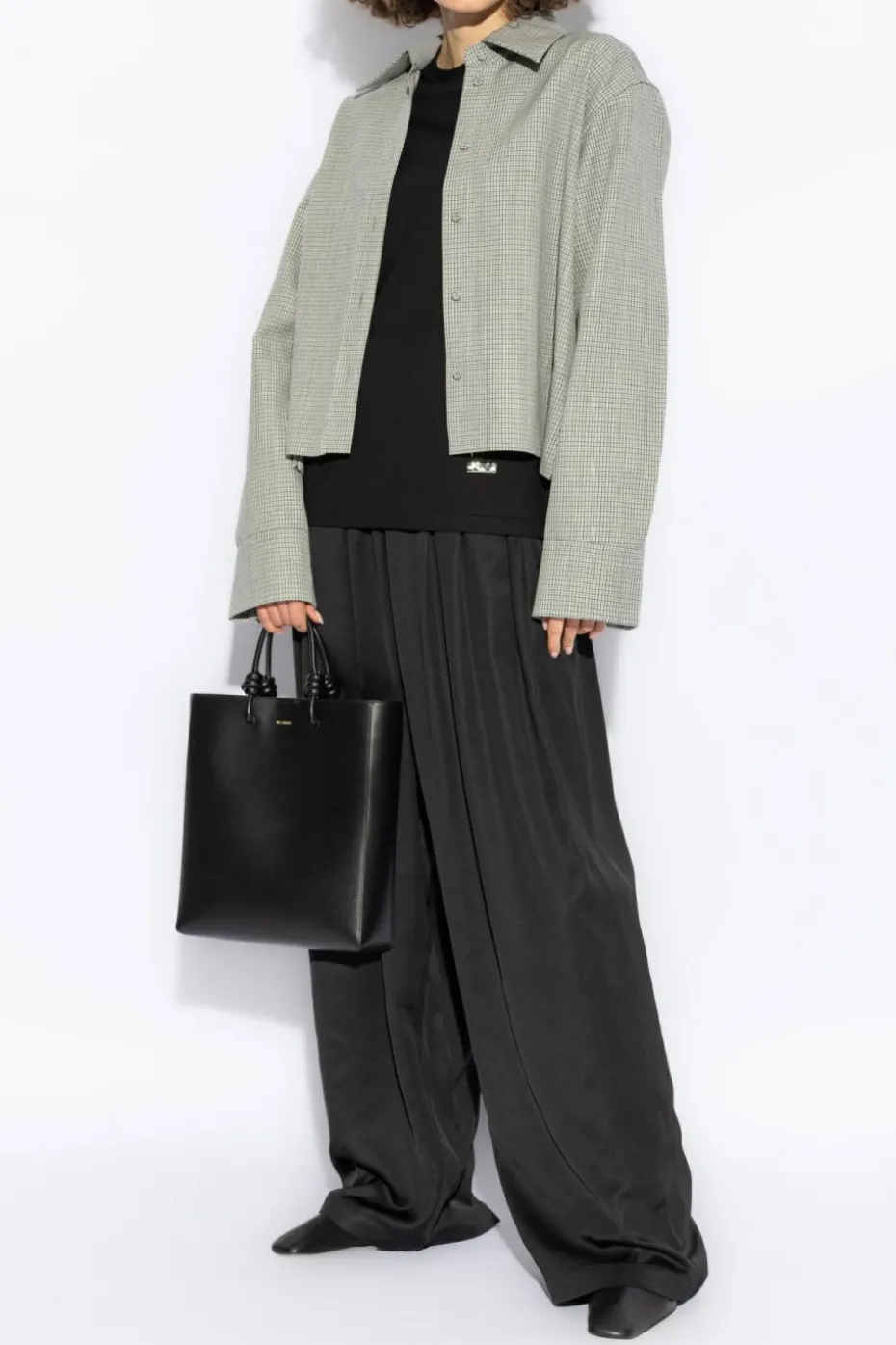 JIL SANDER BLACK Long-sleeved T-shirt