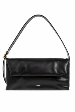JIL SANDER BLACK ‘Origami’ shoulder bag