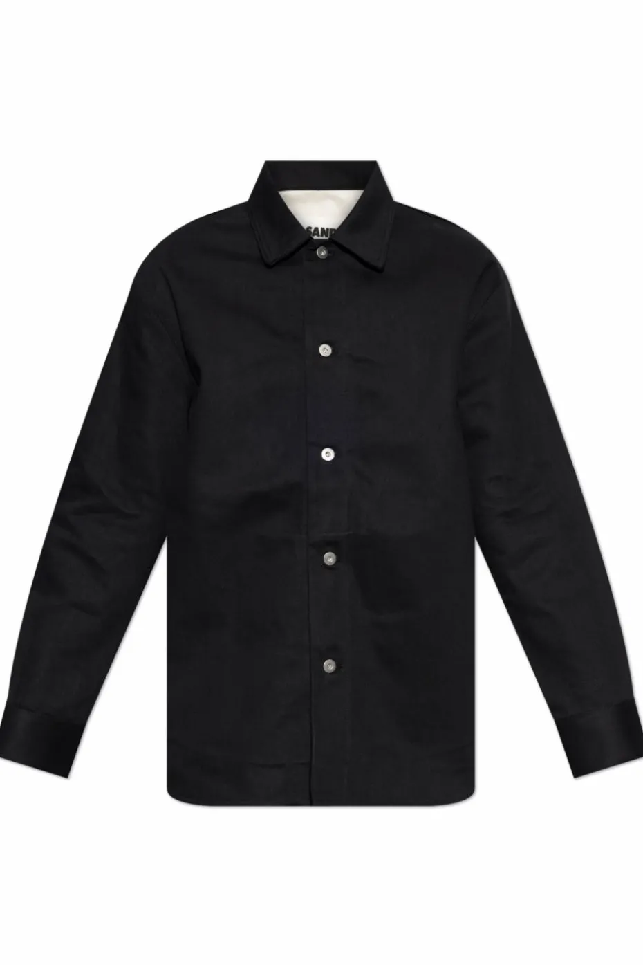 JIL SANDER BLACK Shirt with side pockets