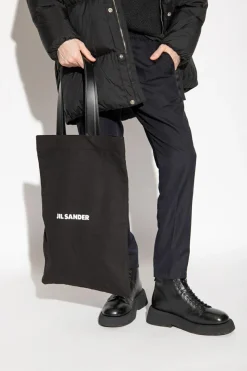 JIL SANDER BLACK Shopper bag