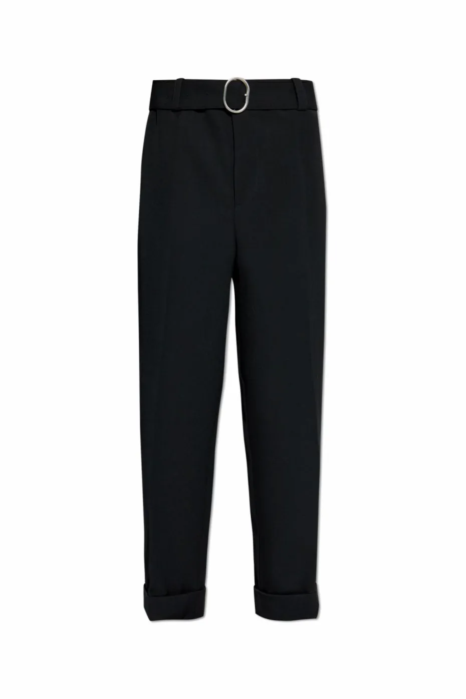 JIL SANDER BLACK Trousers with belt