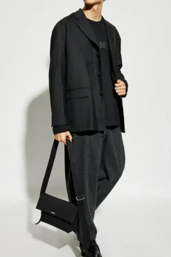 JIL SANDER BLACK T-shirt with logo