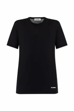 JIL SANDER+ BLACK T-shirt with logo