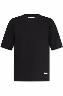 JIL SANDER BLACK T-shirt with logo