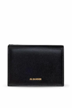 JIL SANDER BLACK Wallet with logo