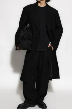 JIL SANDER BLACK Wool coat