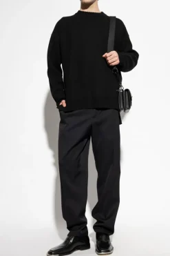 JIL SANDER BLACK Wool pants
