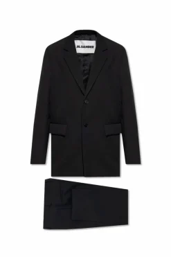 JIL SANDER BLACK Wool suit