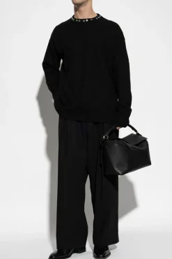 JIL SANDER BLACK Wool sweater