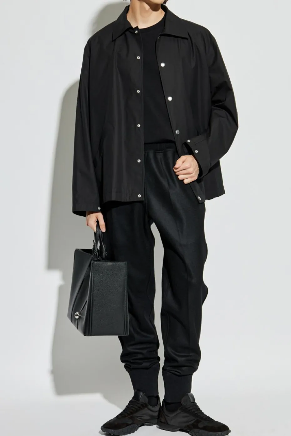 JIL SANDER BLACK Wool trousers
