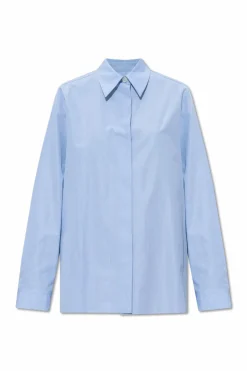 JIL SANDER BLUE Striped shirt