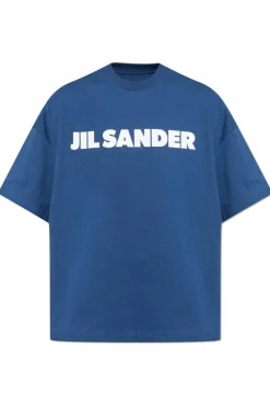 JIL SANDER BLUE T-shirt with logo