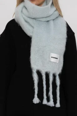 JIL SANDER+ BLUE Wool scarf