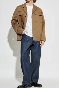 JIL SANDER BROWN Shirt with pockets