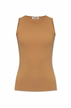 JIL SANDER BROWN Sleeveless Top