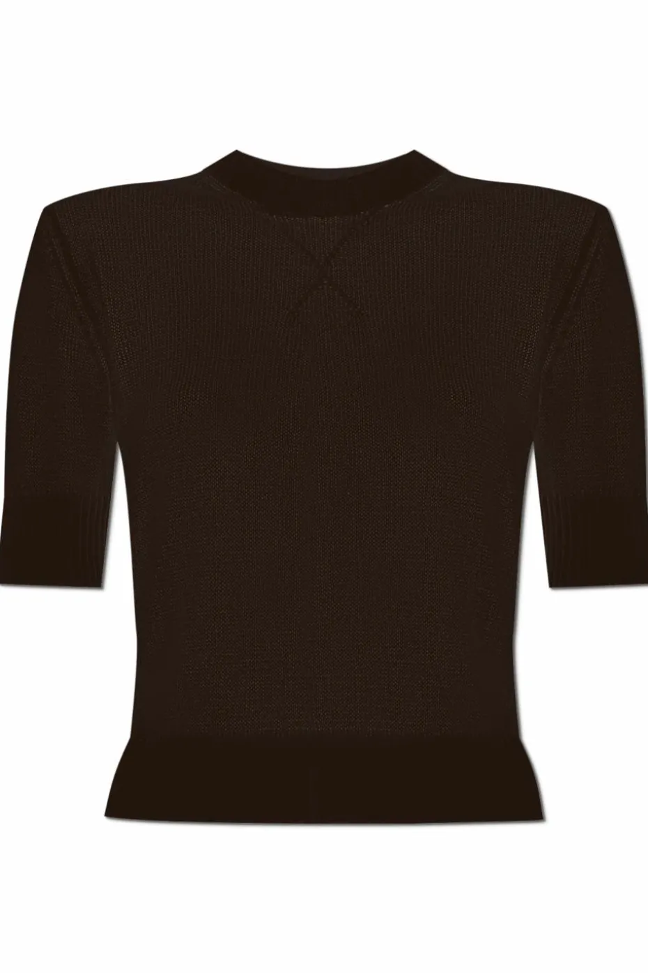 JIL SANDER+ BROWN Top with embroidered logo