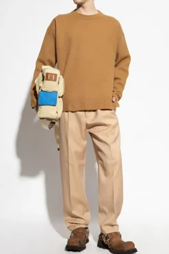 JIL SANDER BROWN Wool sweater