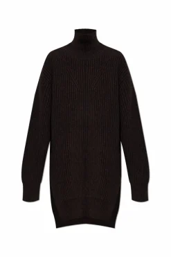 JIL SANDER BROWN Wool turtleneck