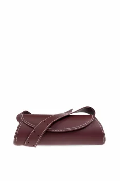 JIL SANDER BURGUNDY Shoulder bag āCanollo Smallā