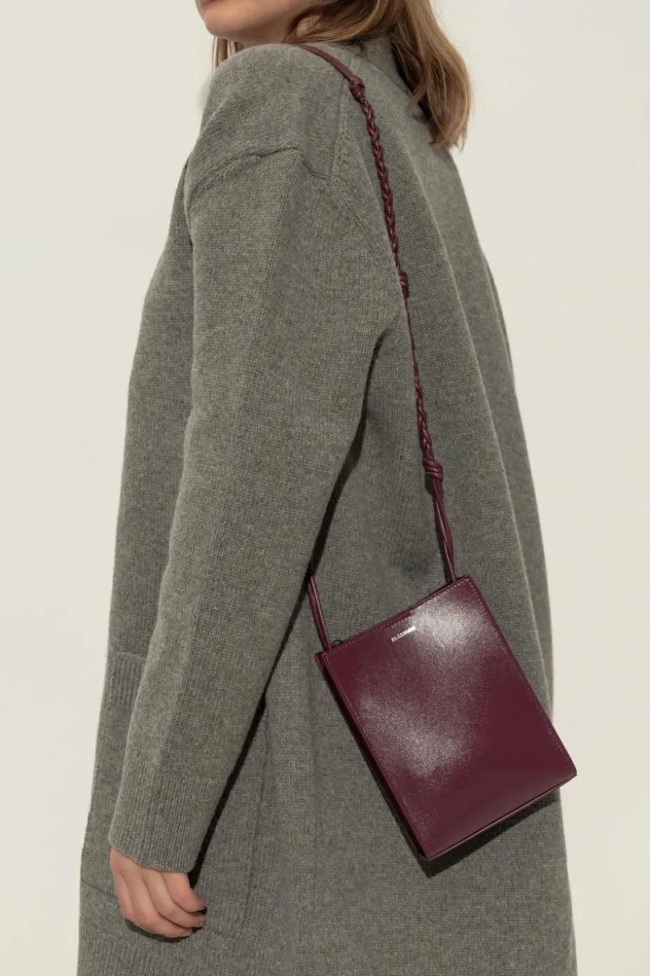 JIL SANDER BURGUNDY Shoulder bag