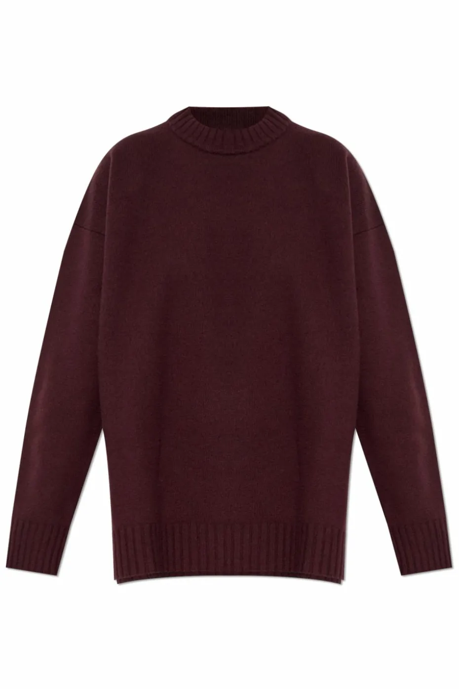 JIL SANDER BURGUNDY Wool sweater