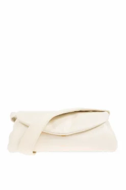 JIL SANDER cream ‘Cannolo Small’ shoulder bag