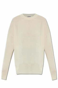 JIL SANDER cream Cashmere sweater